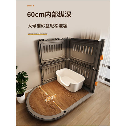 Cat Villa Home Indoor Cat Cabinet Cat House New Cat Cage Cat Nest Four Seasons Universal One Room One Living Room One Bathroom image 2