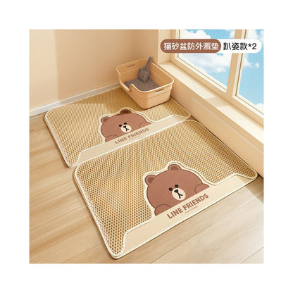 【特大號】雙層控砂貓砂墊｜落砂不再帶出，加厚蜂巢式過濾墊，防水防濺易清洗，大型貓砂盆專用集砂墊，寵物居家清潔必備