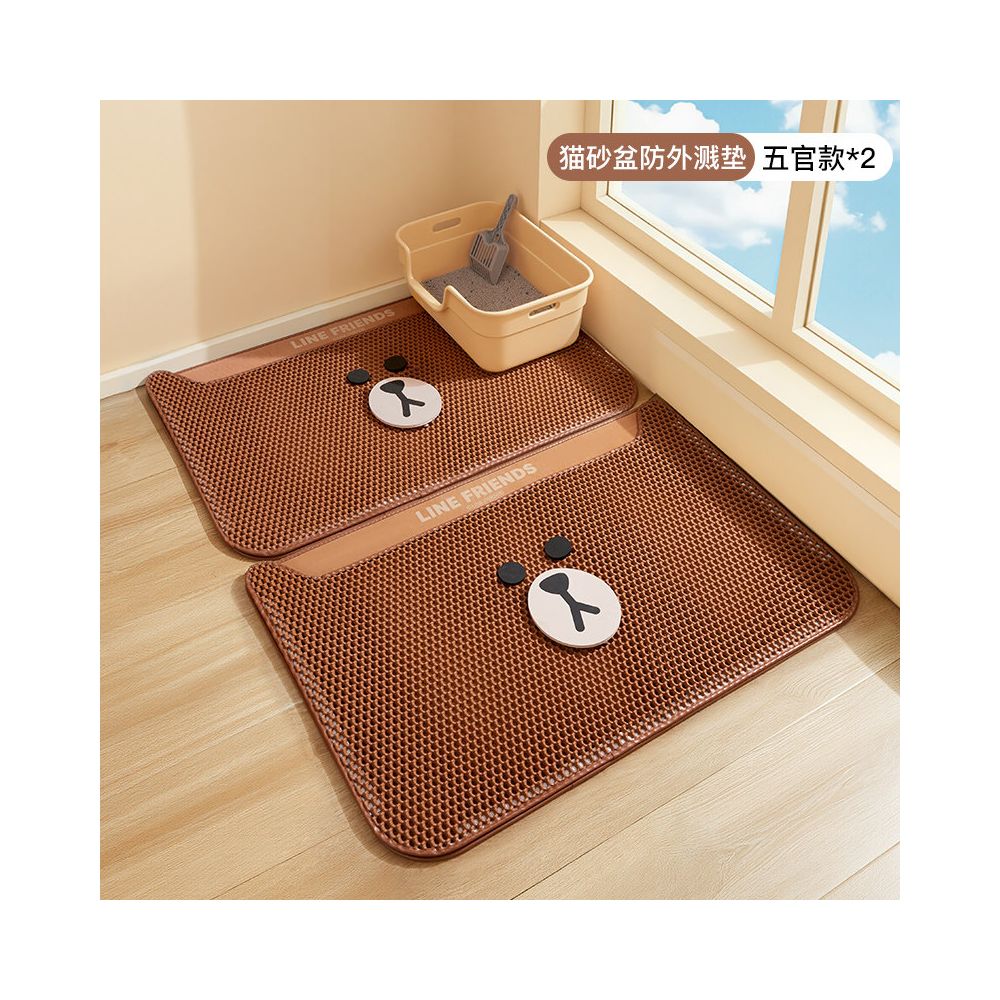 【特大號】雙層控砂貓砂墊｜落砂不再帶出，加厚蜂巢式過濾墊，防水防濺易清洗，大型貓砂盆專用集砂墊，寵物居家清潔必備