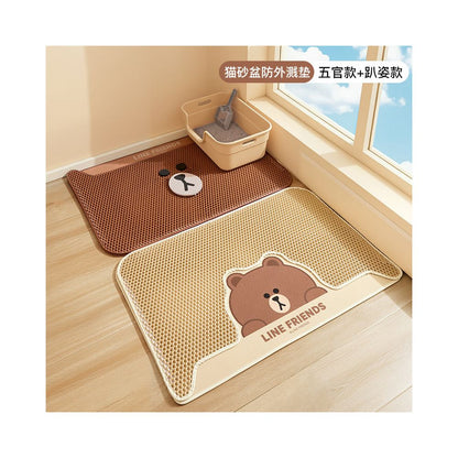 【特大號】雙層控砂貓砂墊｜落砂不再帶出，加厚蜂巢式過濾墊，防水防濺易清洗，大型貓砂盆專用集砂墊，寵物居家清潔必備