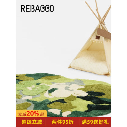 REBACCO tufted rug for pets living room bedroom dog bed cat bed non slip rug suitable for all seasons image 1