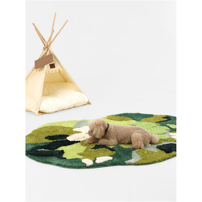 REBACCO tufted rug for pets living room bedroom dog bed cat bed non slip rug suitable for all seasons image 4