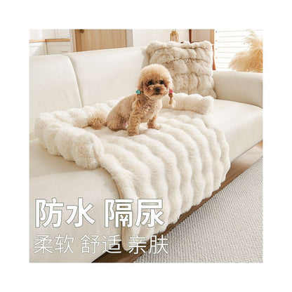 Cat and dog mats winter warm sofa cushions sleeping mats dog beds blankets cat beds kneading rabbit fur pet mats image 1
