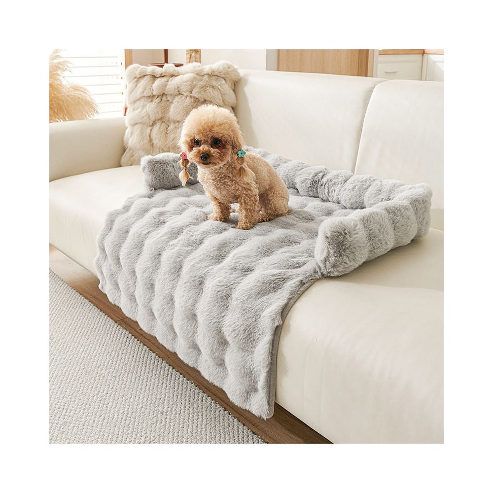 【踏踏首選】仿兔毛加厚寵物墊｜冬日保暖貓睡墊，柔軟舒壓沙發防護墊，貓狗通用保暖毯，極致親膚抗寒寵物床墊
