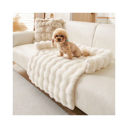 【踏踏首選】仿兔毛加厚寵物墊｜冬日保暖貓睡墊，柔軟舒壓沙發防護墊，貓狗通用保暖毯，極致親膚抗寒寵物床墊