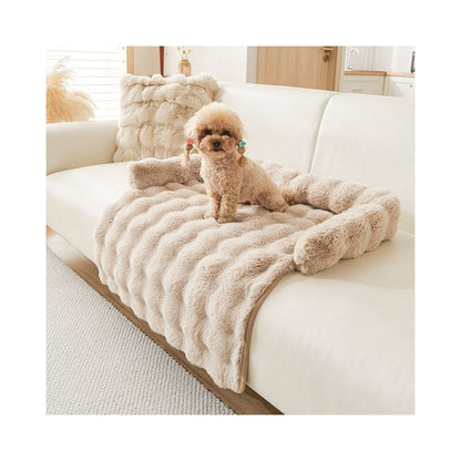 【踏踏首選】仿兔毛加厚寵物墊｜冬日保暖貓睡墊，柔軟舒壓沙發防護墊，貓狗通用保暖毯，極致親膚抗寒寵物床墊