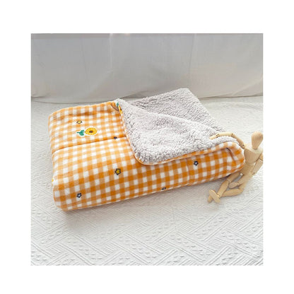 【冬日加厚】寵物珊瑚絨小被子｜貓咪保暖毛毯，柔軟親膚幼犬睡墊，冬日防寒貓墊隨身毯，耐洗不掉毛寵物保暖墊