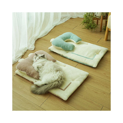 Cat and dog autumn and winter pet sleeping mats cat beds dog beds special sleeping mats warm in winter removable and washable pillows and beds image 1