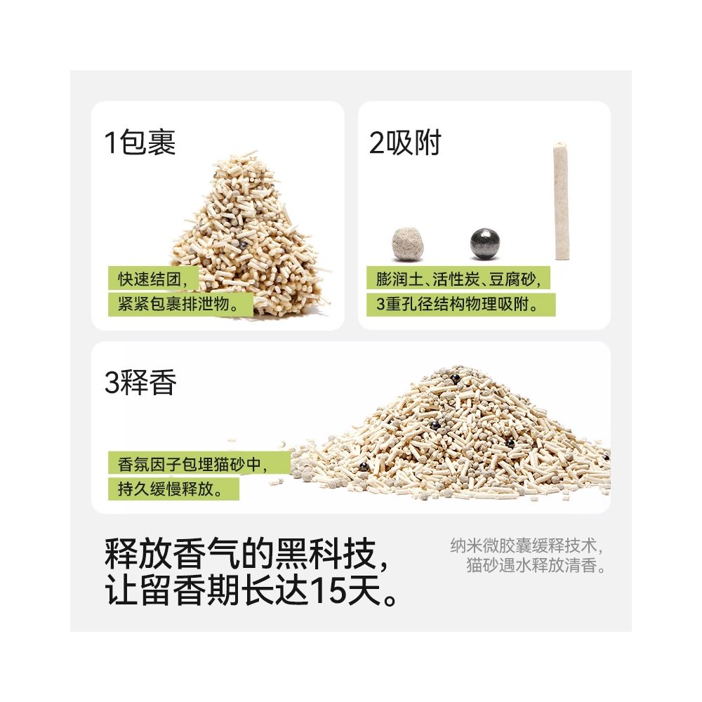 Fukumaru white tea flavored cat litter deodorizing dust free tofu litter mixed with bentonite cat litter 20kg free shipping image 3
