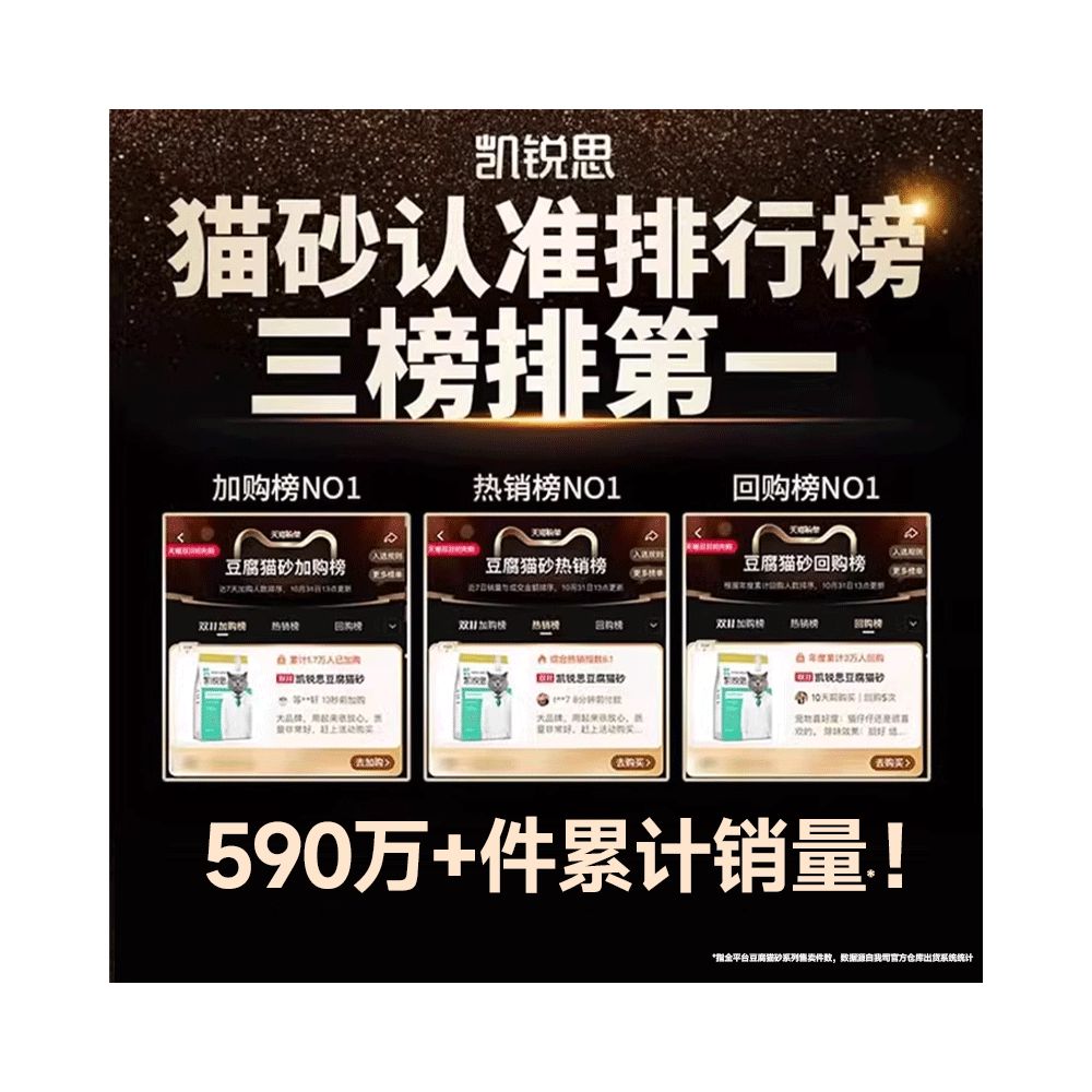 Kairuisi cat litter cassava tofu cat litter mixed deodorizing household official flagship store genuine free shipping 20kg image 1