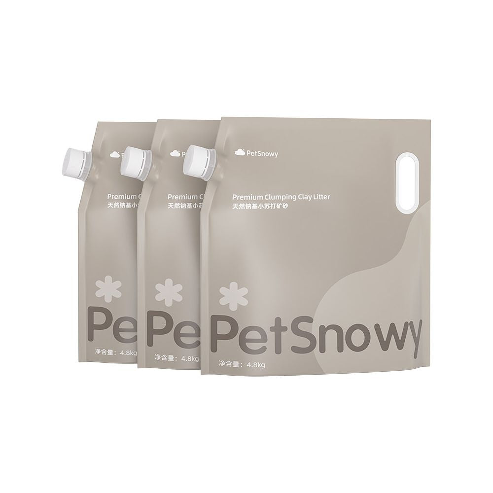 【PetSnowy 糯雪】活性碳混合礦砂｜強效吸味除臭，添加小蘇打除氨配方，極致低粉塵膨潤土，自動貓砂機專用礦砂，專業級貓狗環境清潔