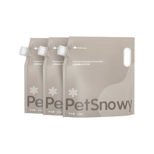 【PetSnowy 糯雪】活性碳混合礦砂｜強效吸味除臭，添加小蘇打除氨配方，極致低粉塵膨潤土，自動貓砂機專用礦砂，專業級貓狗環境清潔