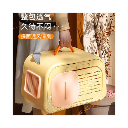 Cat bag portable pet aviation box cat backpack dog car cage space cabin large capacity cat box image 2