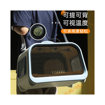 Cat bag portable pet aviation box cat backpack dog car cage space cabin large capacity cat box image 3