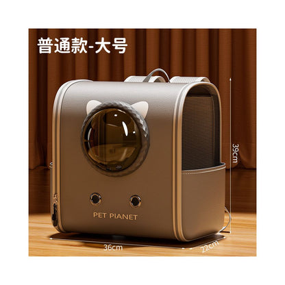 【日系工藝】進口寵物全景太空艙背包｜冬季加厚保暖大容量貓包，超透氣大空間犬貓外出籠，專業級手提/後背兩用航空箱，日系美學外出防護包