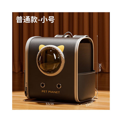 【日系工藝】進口寵物全景太空艙背包｜冬季加厚保暖大容量貓包，超透氣大空間犬貓外出籠，專業級手提/後背兩用航空箱，日系美學外出防護包