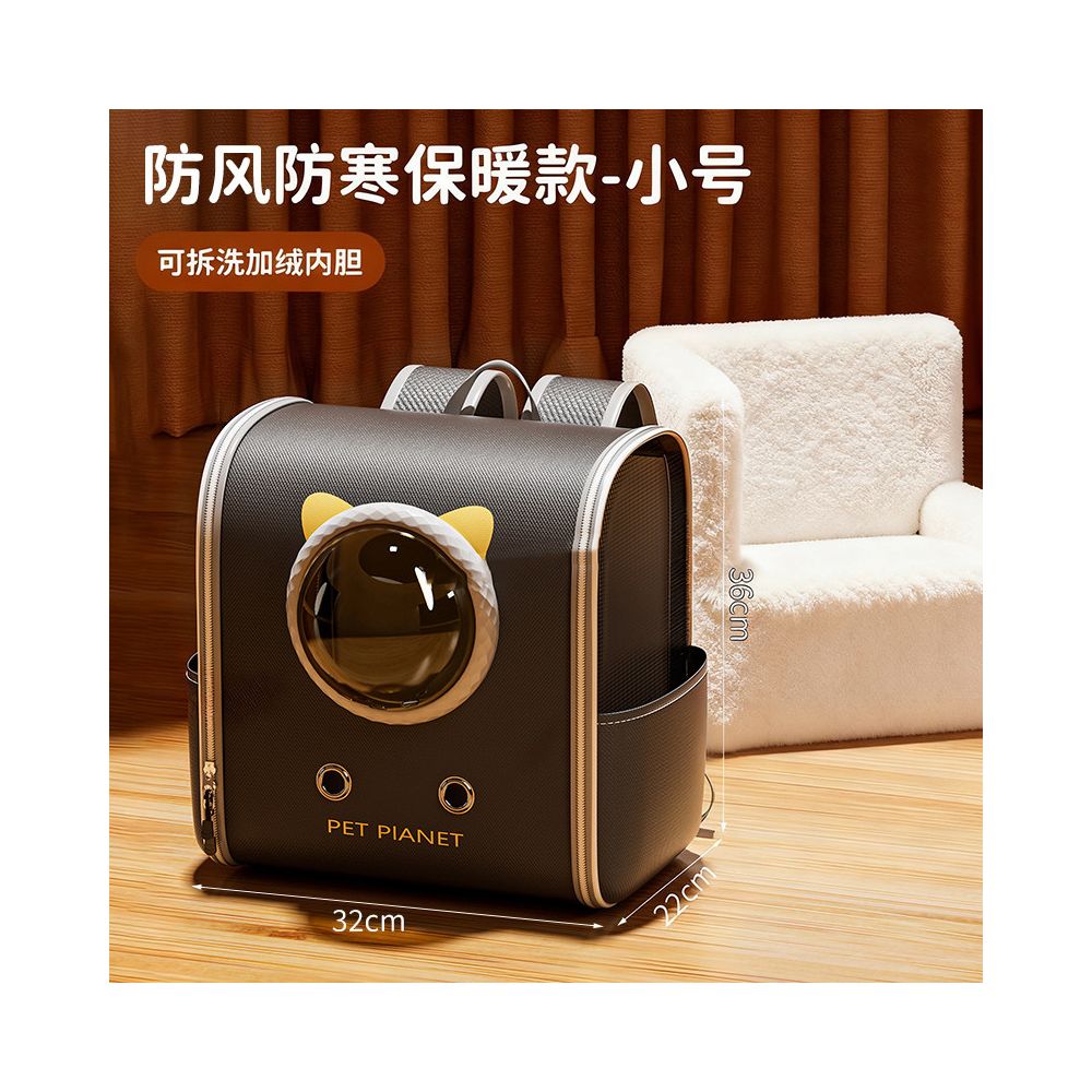 【日系工藝】進口寵物全景太空艙背包｜冬季加厚保暖大容量貓包，超透氣大空間犬貓外出籠，專業級手提/後背兩用航空箱，日系美學外出防護包