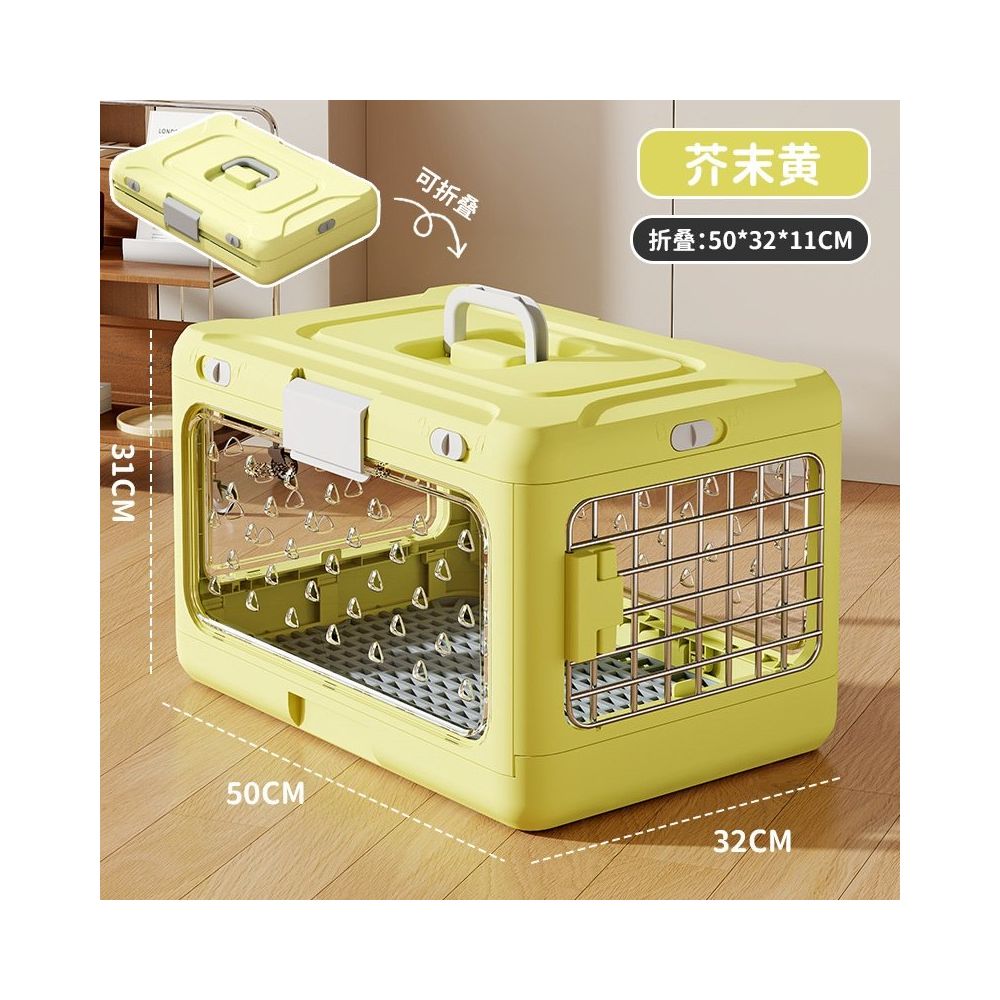 Pet aviation box folding portable cat and dog small dog car bag dog outdoor portable cage new pet nest image 3