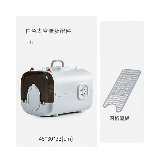 【抗焦慮首選】寵物全景太空艙航空箱｜超大空間不壓迫，減震防焦慮貓咪外出包，符合航空規格運輸籠，專業級手提/車載兩用防逃貓包