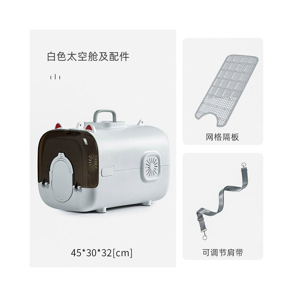 【抗焦慮首選】寵物全景太空艙航空箱｜超大空間不壓迫，減震防焦慮貓咪外出包，符合航空規格運輸籠，專業級手提/車載兩用防逃貓包