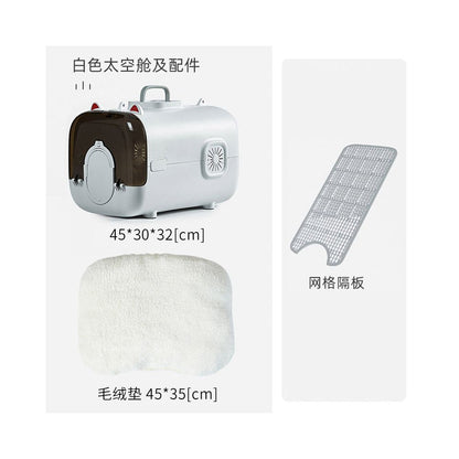 【抗焦慮首選】寵物全景太空艙航空箱｜超大空間不壓迫，減震防焦慮貓咪外出包，符合航空規格運輸籠，專業級手提/車載兩用防逃貓包
