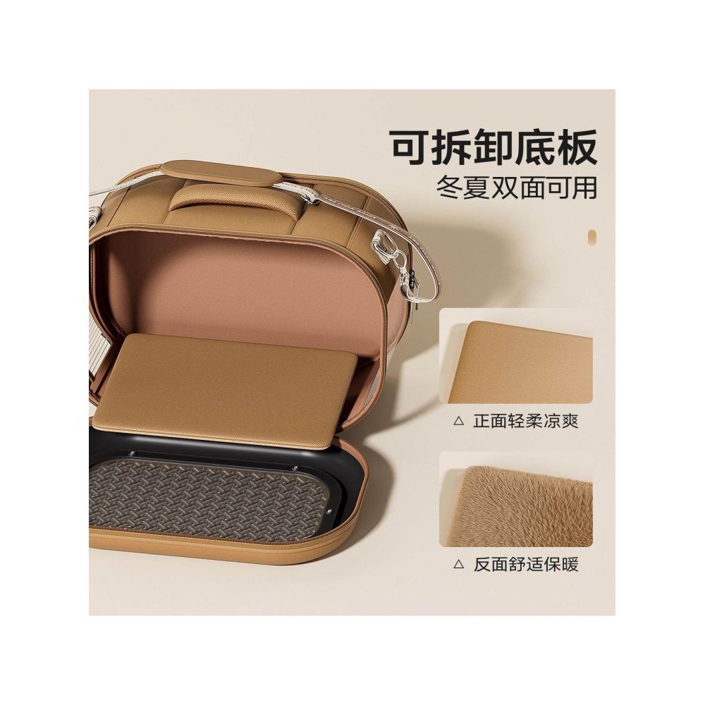 Cat bag for outdoor use portable cat case single shoulder crossbody pet suitcase waterproof breathable large capacity outdoor aviation case image 2