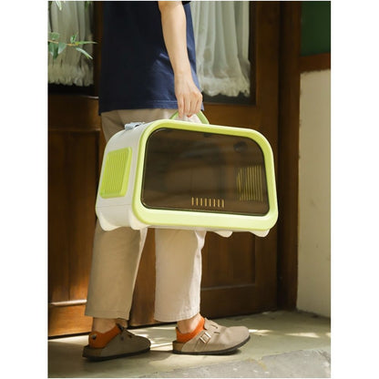 Cat bag for outdoor use portable and breathable backpack supplies air cargo box space cabin cat handbag cat cage dog bag cage image 2