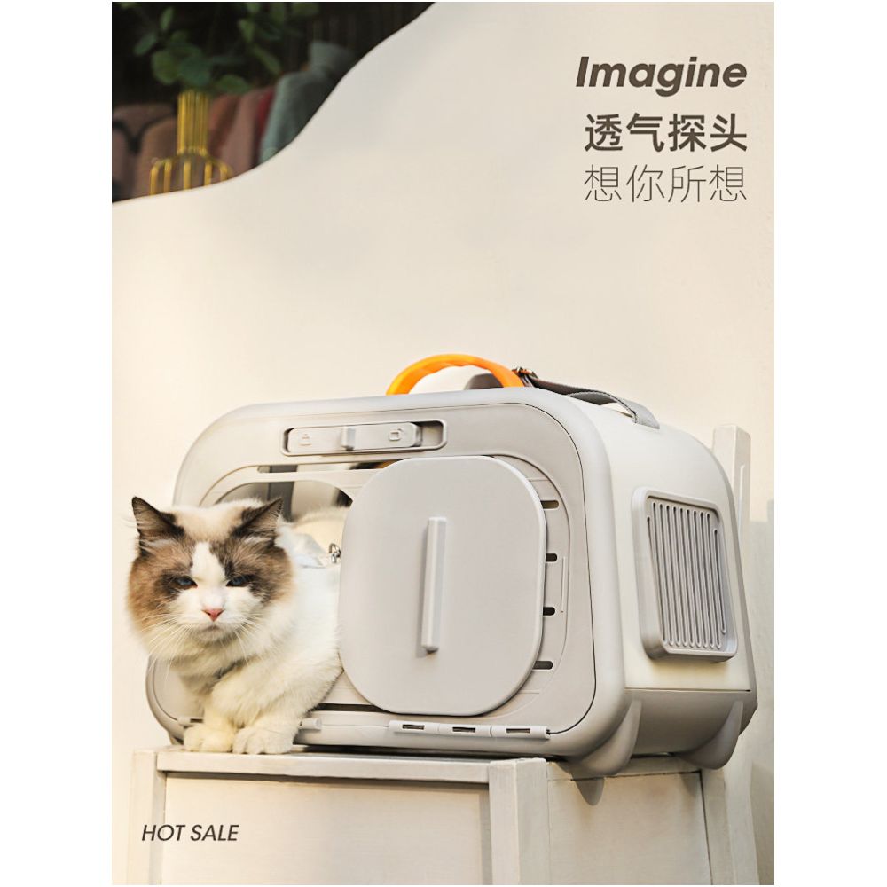 Cat bag for outdoor use portable and breathable backpack supplies air cargo box space cabin cat handbag cat cage dog bag cage image 3
