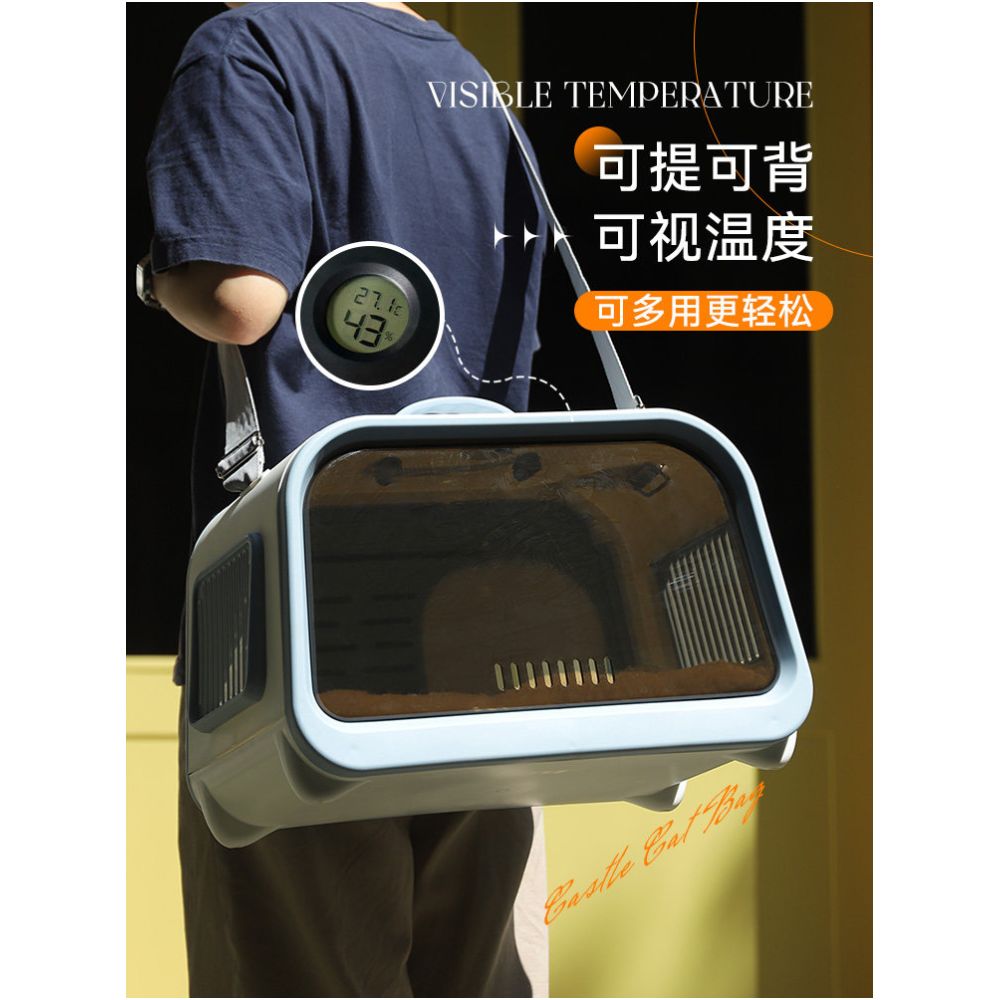 Cat bag for outdoor use portable and breathable backpack supplies air cargo box space cabin cat handbag cat cage dog bag cage image 4