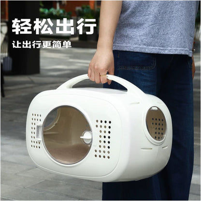 Portable Cat Bag for Going Out Portable Space Cabin Large Capacity Pet Aviation Box Cat Car Travel Dog Transport Box image 1