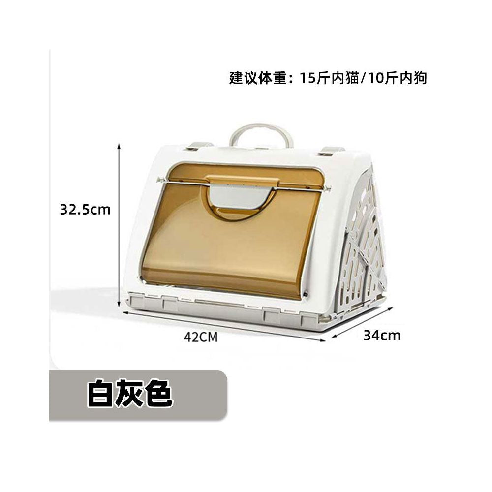 【獨家專利】莫蘭迪色系寵物摺疊航空箱｜10秒收納不佔空間，極輕量便攜貓籠，米/綠/白/灰四色可選，犬貓通用防壓外出籠/運輸箱