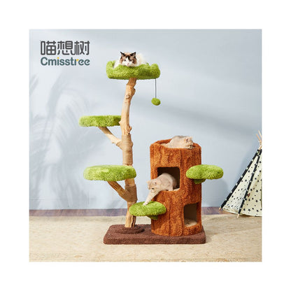 Solid wood cat climbing frame cat nest does not take up space suitable for all seasons Meow Tree brand Wizard of Oz style cat frame image 1