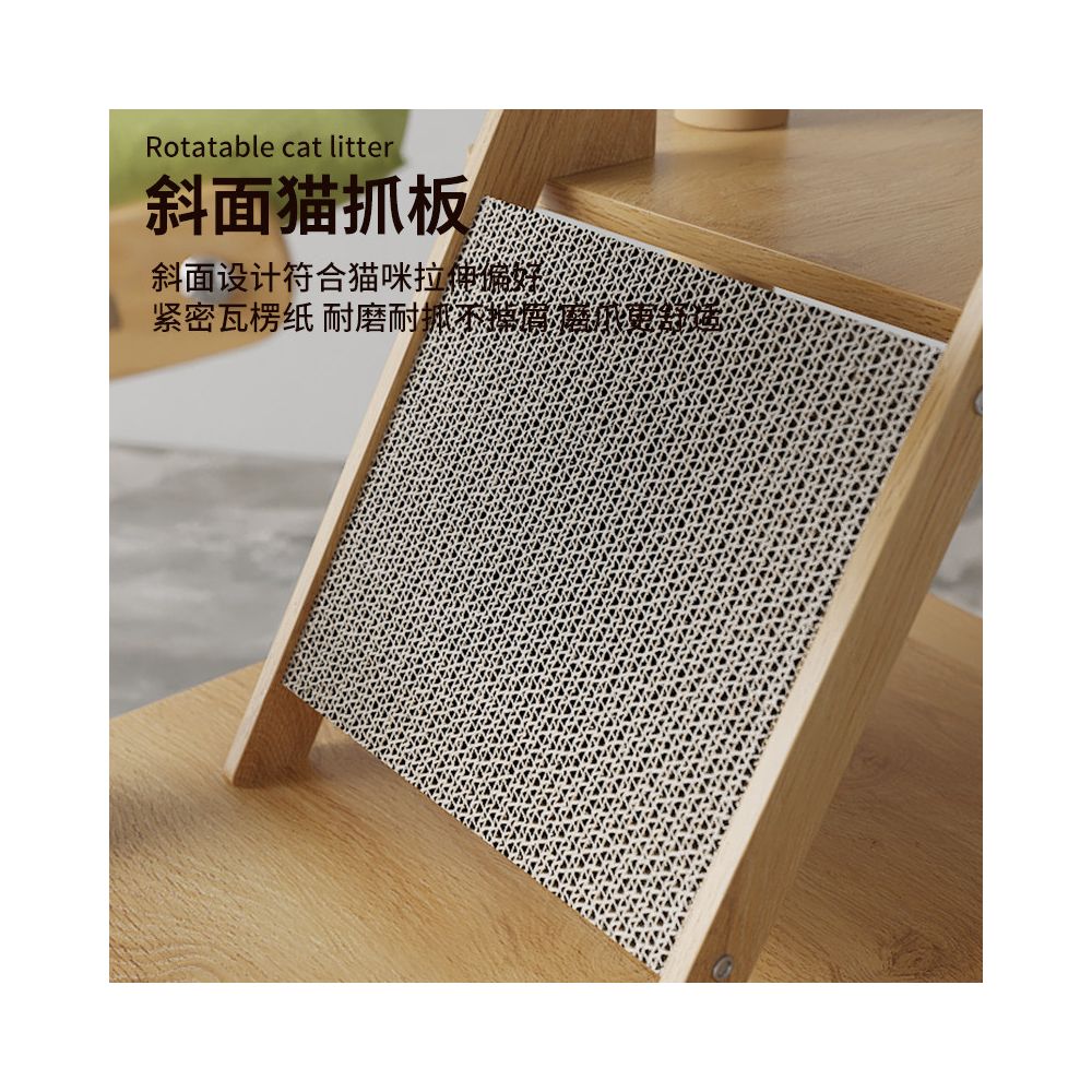 Cat climbing frame cat nest cat tree integrated cat scratch pole jumping platform cat villa space cabin small sized cat scratch board cat toy image 3