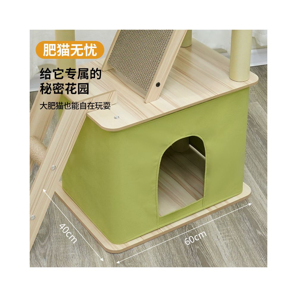 Cat climbing frame cat nest cat tree integrated cat scratch pole jumping platform cat villa space cabin small sized cat scratch board cat toy image 4