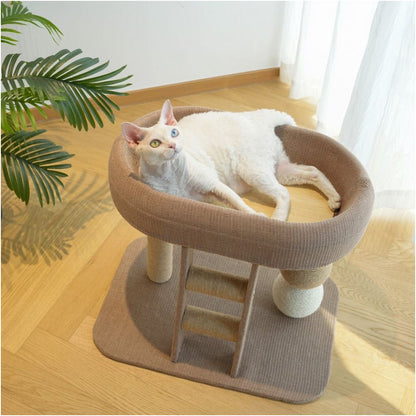 Cat climbing frame cat nest integrated sisal small short footed universal cat frame no space occupation four season cool mat cat scratch pole toy image 2