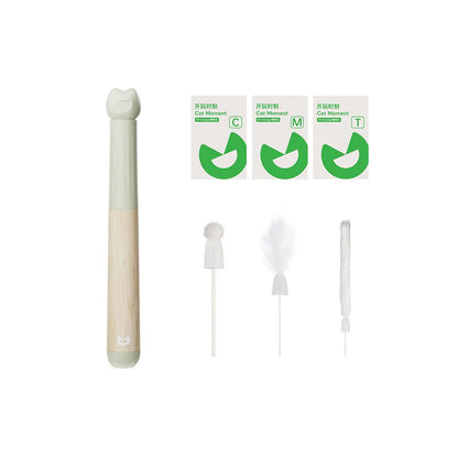 【Playtime】頂級進口楓木伸縮逗貓棒｜加強型耐抓耐啃咬，幼貓自嗨互動必備，高質感實木伸縮桿，極致耐用防斷裂貓咪運動玩具