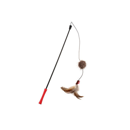 【GiGwi 貴為】頂級耐抓羽毛逗貓棒｜加固型彈力長桿，模擬獵物律動，幼貓自嗨互動神器，極致耐用防斷裂，全齡貓適用之高品質寵物用品