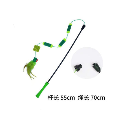 【GiGwi 貴為】頂級耐抓羽毛逗貓棒｜加固型彈力長桿，模擬獵物律動，幼貓自嗨互動神器，極致耐用防斷裂，全齡貓適用之高品質寵物用品