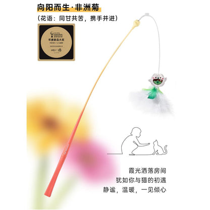 Playtime Cat Toy Elastic Long Stick Hunting Self Entertainment Bite Relief Cat Pet Supplies image 1