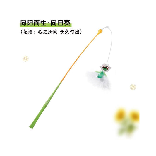 【Playtime】彈力長桿狩獵逗貓棒｜加強型耐咬設計，紓壓緩解情緒，超長高彈性纖維桿，幼貓自嗨互動神器，模擬真實獵物逃竄之專業寵物用品
