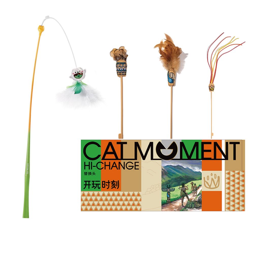 【Playtime】彈力長桿狩獵逗貓棒｜加強型耐咬設計，紓壓緩解情緒，超長高彈性纖維桿，幼貓自嗨互動神器，模擬真實獵物逃竄之專業寵物用品