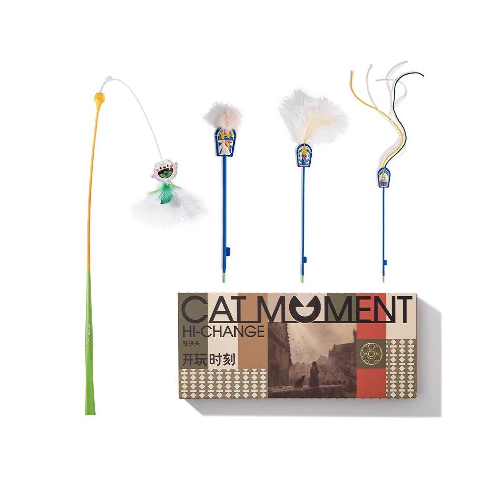 【Playtime】彈力長桿狩獵逗貓棒｜加強型耐咬設計，紓壓緩解情緒，超長高彈性纖維桿，幼貓自嗨互動神器，模擬真實獵物逃竄之專業寵物用品