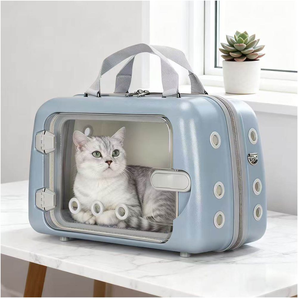 Pet travel bag cat travel bag portable travel capsule large capacity breathable pet backpack image 1
