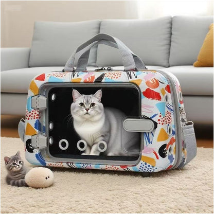 Pet travel bag cat travel bag portable travel capsule large capacity breathable pet backpack image 4