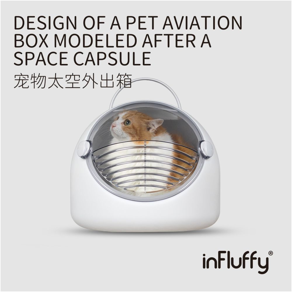 inFluffy s Cat Cart Space Capsule Cat Cage Cat Summer Pet Outing Cat Bed Dual Use Portable Bag image 1
