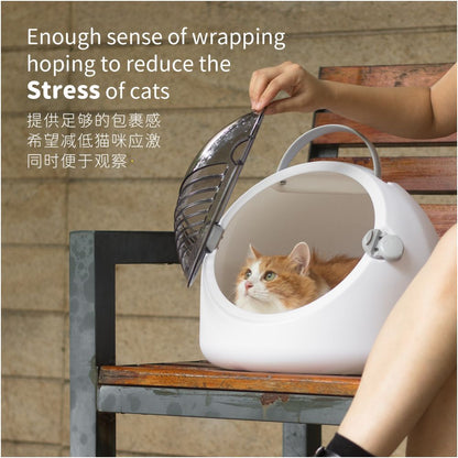 inFluffy s Cat Cart Space Capsule Cat Cage Cat Summer Pet Outing Cat Bed Dual Use Portable Bag image 2