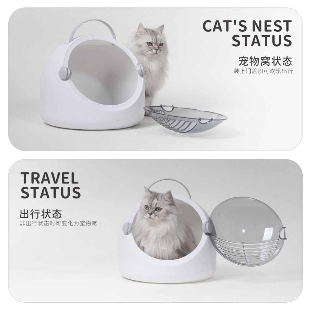 inFluffy s Cat Cart Space Capsule Cat Cage Cat Summer Pet Outing Cat Bed Dual Use Portable Bag image 3