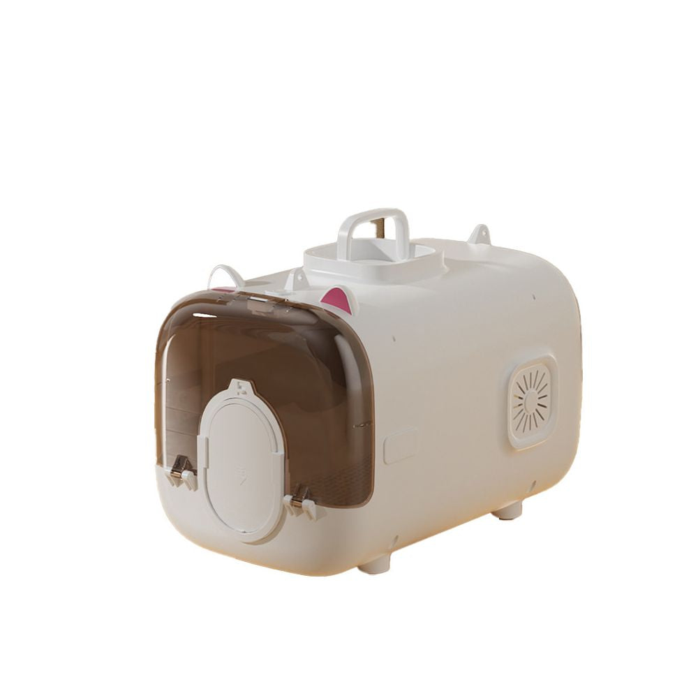 Portable cat carrier space capsule style crossbody style large capacity pet airline crate handheld cat stress resistant transport crate image 5