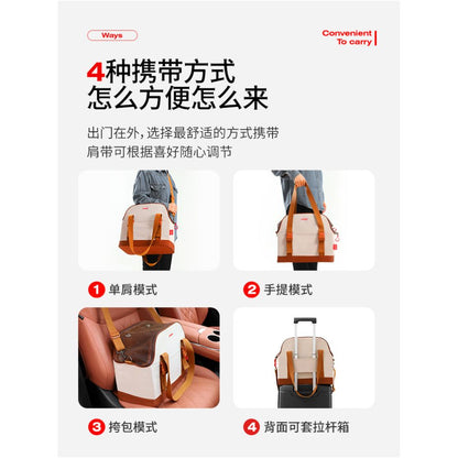 petstar Outdoor Travel Bag Portable and Breathable Cat Bag Handheld Shoulder Bag for Cats image 2