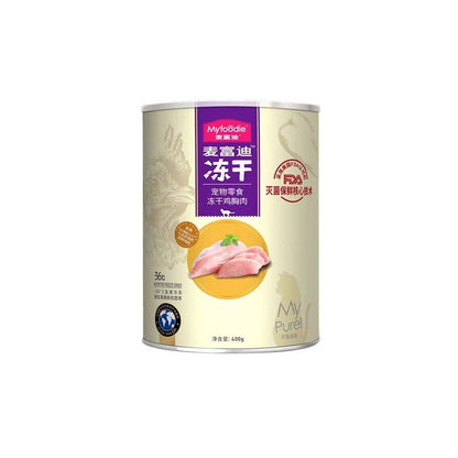 【Myfoodie 麥富迪】純肉冷凍乾燥貓零食 400g｜原肉切塊雞肉/鮭魚/雞胸肉，無添加高蛋白營養補充，全齡貓適用之大容量囤貨必備，寵物專屬生食級凍乾